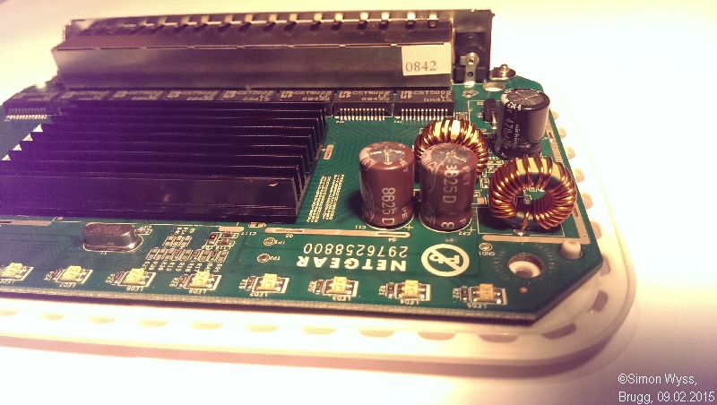 Netgear GS608 v2 blew capacitor